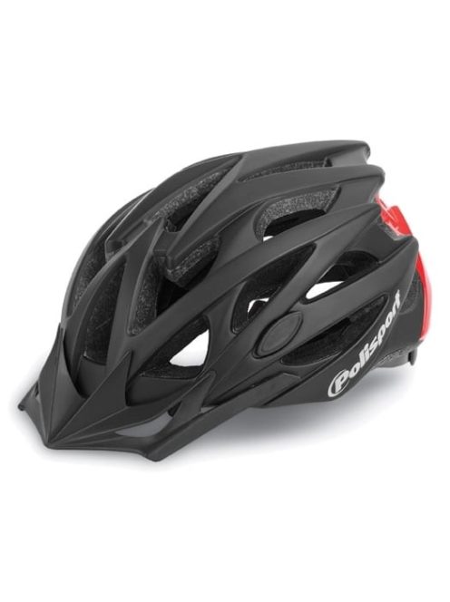 Casca Ciclism Polisport Twig - 55-58 cm, M, Negru-Rosu