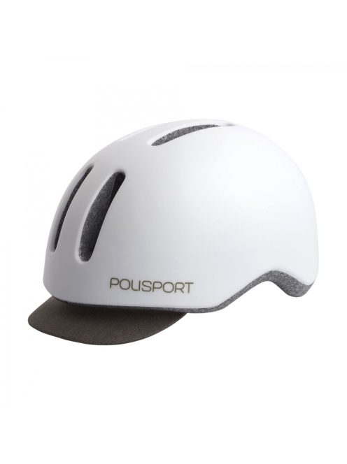 Casca Ciclism Urbana Polisport Commuter - 54-58 cm, M, Alb-Gri