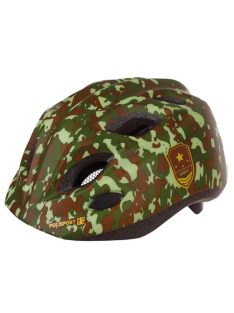   Casca Ciclism Copii Cu Led Polisport Army - 52-56 cm, S, Verde